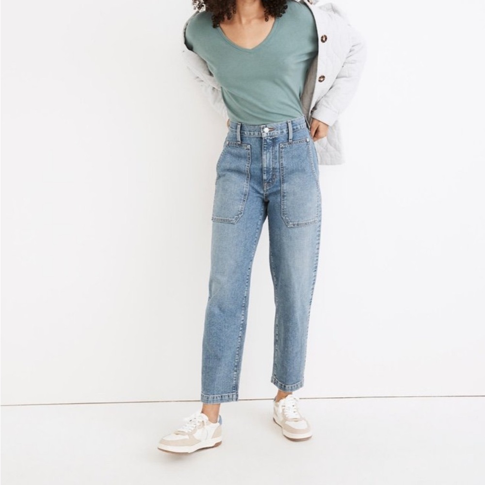 Madewell Balloon Jeans in Greene Wash: Workwear Edition Size 32